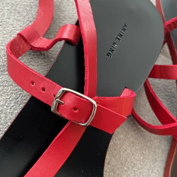 ANINE BING Remi strappy sandal in red - Picture 13 of 13